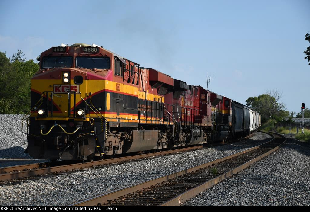 Southbound grain train